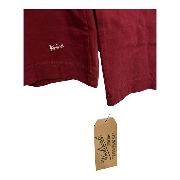 Woolrich Women's 7003 Laureldale Long Sleeve T-Shirt Stretch Cotton Burgundy M - Picture 2 of 6